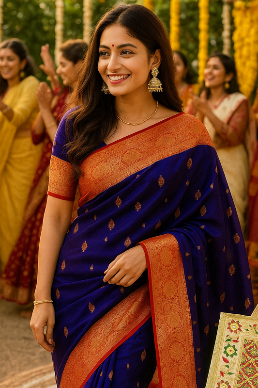 Kanjivaram Paithani Saree – A Regal Blend of Tradition & Grace