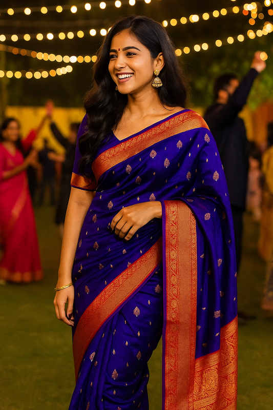 Kanjivaram Paithani Saree – A Regal Blend of Tradition & Grace