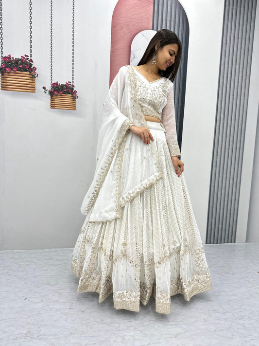 Premium Quality Embroidered Georgette Lehenga Choli
