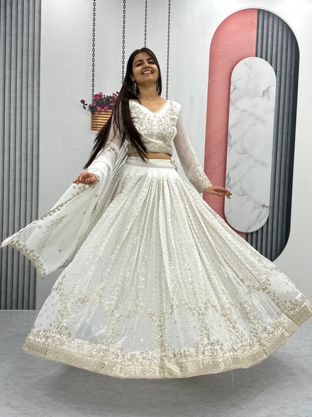 Premium Quality Embroidered Georgette Lehenga Choli