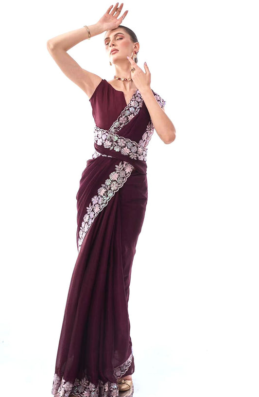 Designer sequins georgette saree