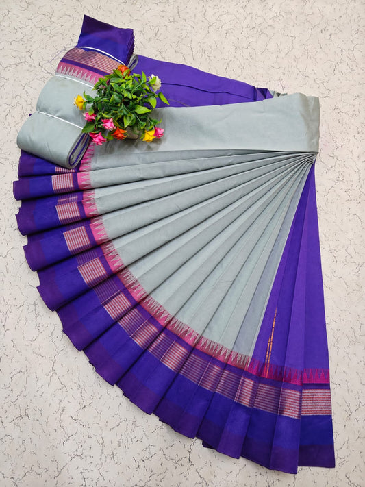 Korvai Border Silk Cotton Saree