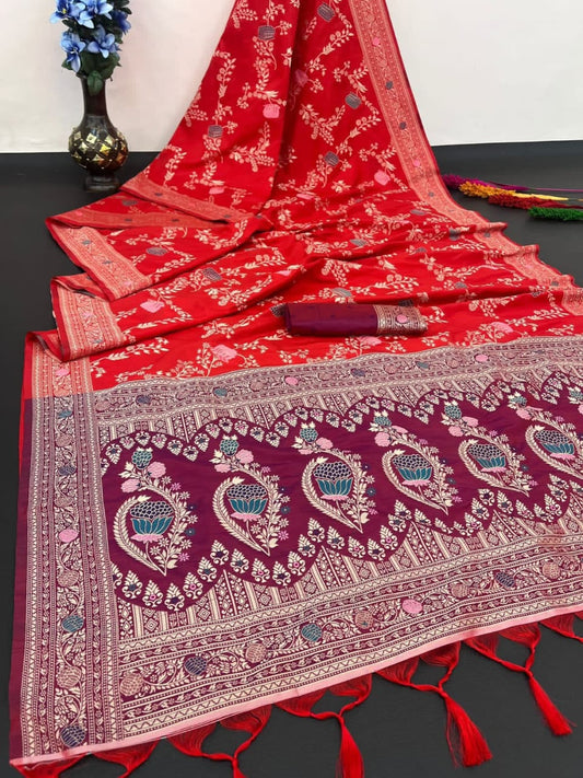 Meena Work Fancy Cotton Sarees