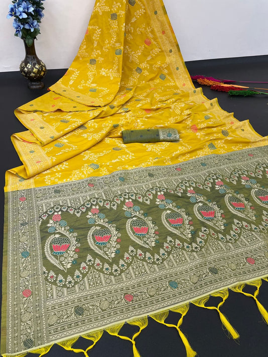 Meena Work Fancy Cotton Sarees