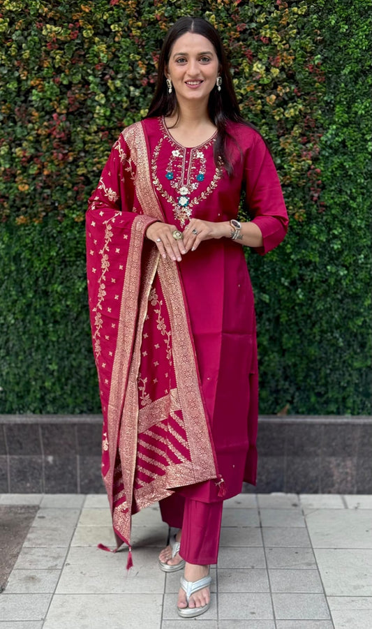 Designers Kurti Pant Dupatta Set