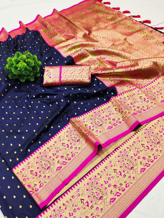 Soft Silk Saree with Zari Weaving