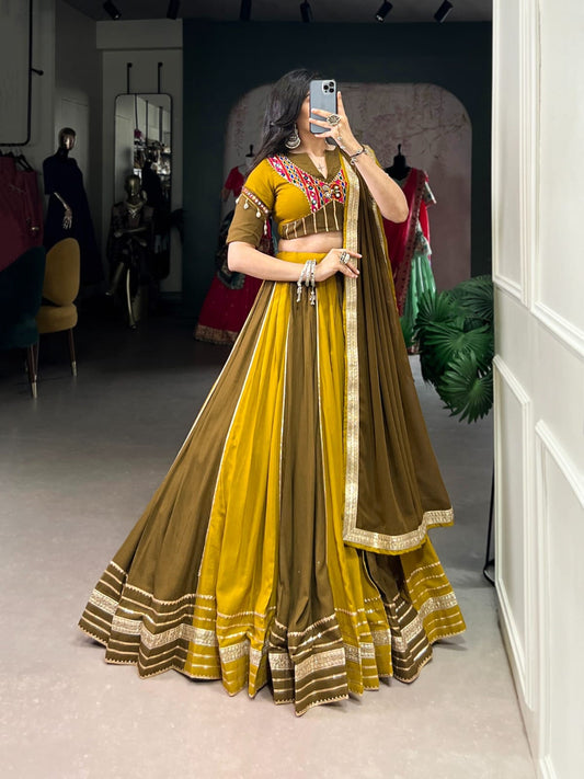Pure Rayon Gota Patti Lehenga