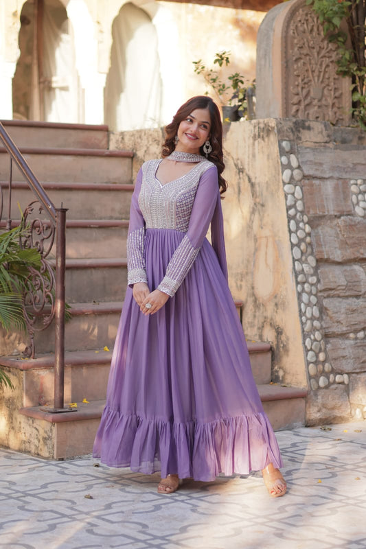 Premium Designer Readymade Georgette Gown