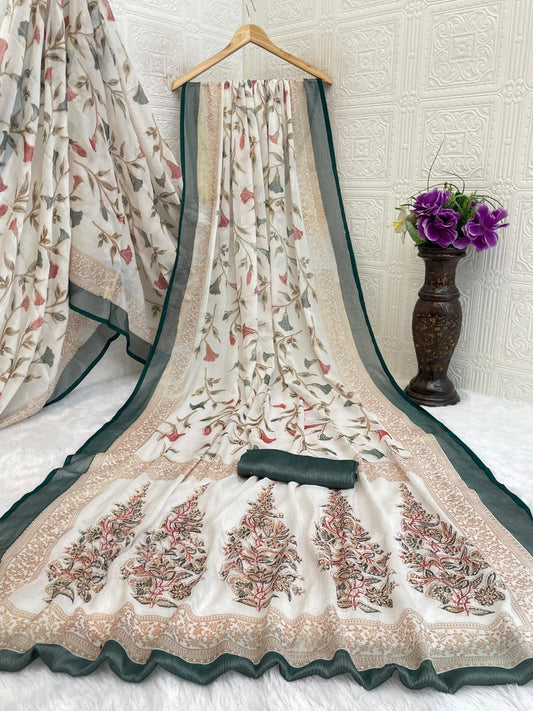 Soft Brasso Silk Printed Saree