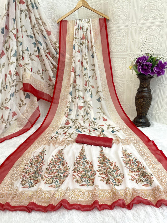 Soft Brasso Silk Printed Saree