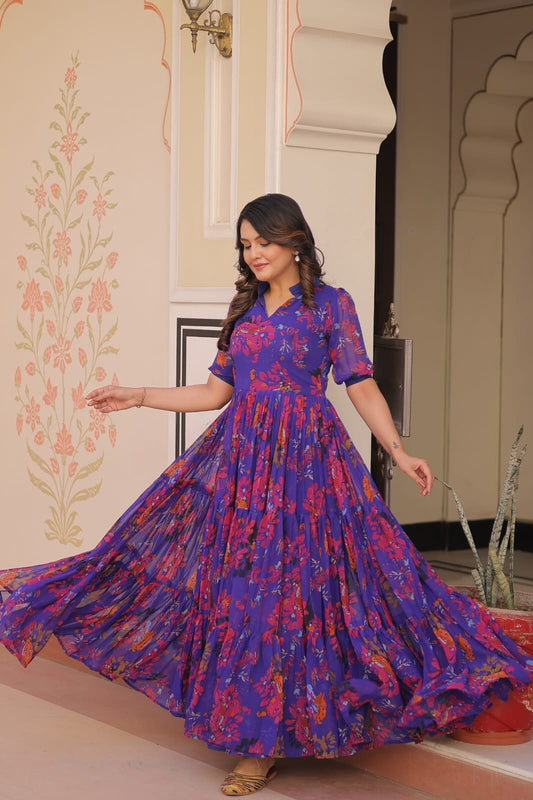 Premium Readymade Faux Georgette Gown