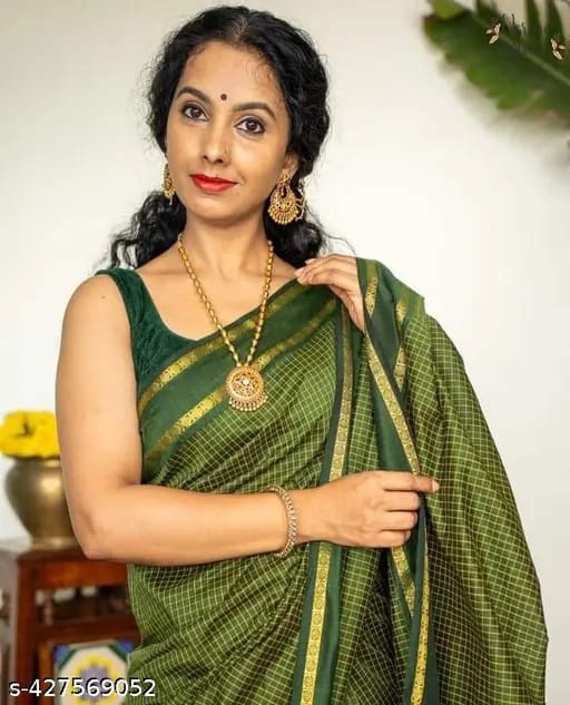 Premium Quality Arani Checked Cotton Saree