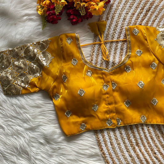 Beautiful Cotton Thread Work Zimichoo Fabric Ready to Wear Blouse