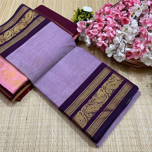 Fancy Border Chettinad 100% Pure Cotton Sarees