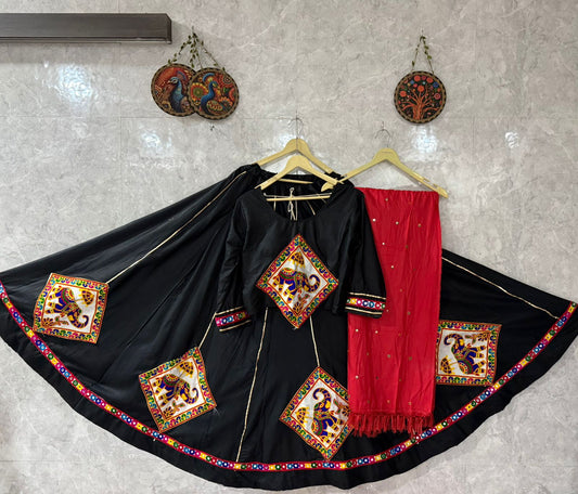 Rayon Chaniya Choli with Traditional Patch Work