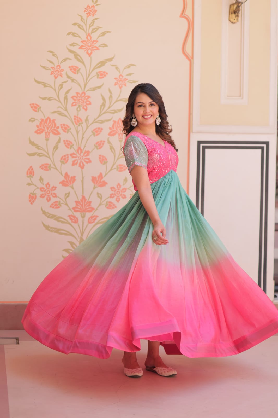 Premium Readymade Designer Embroidered Gown