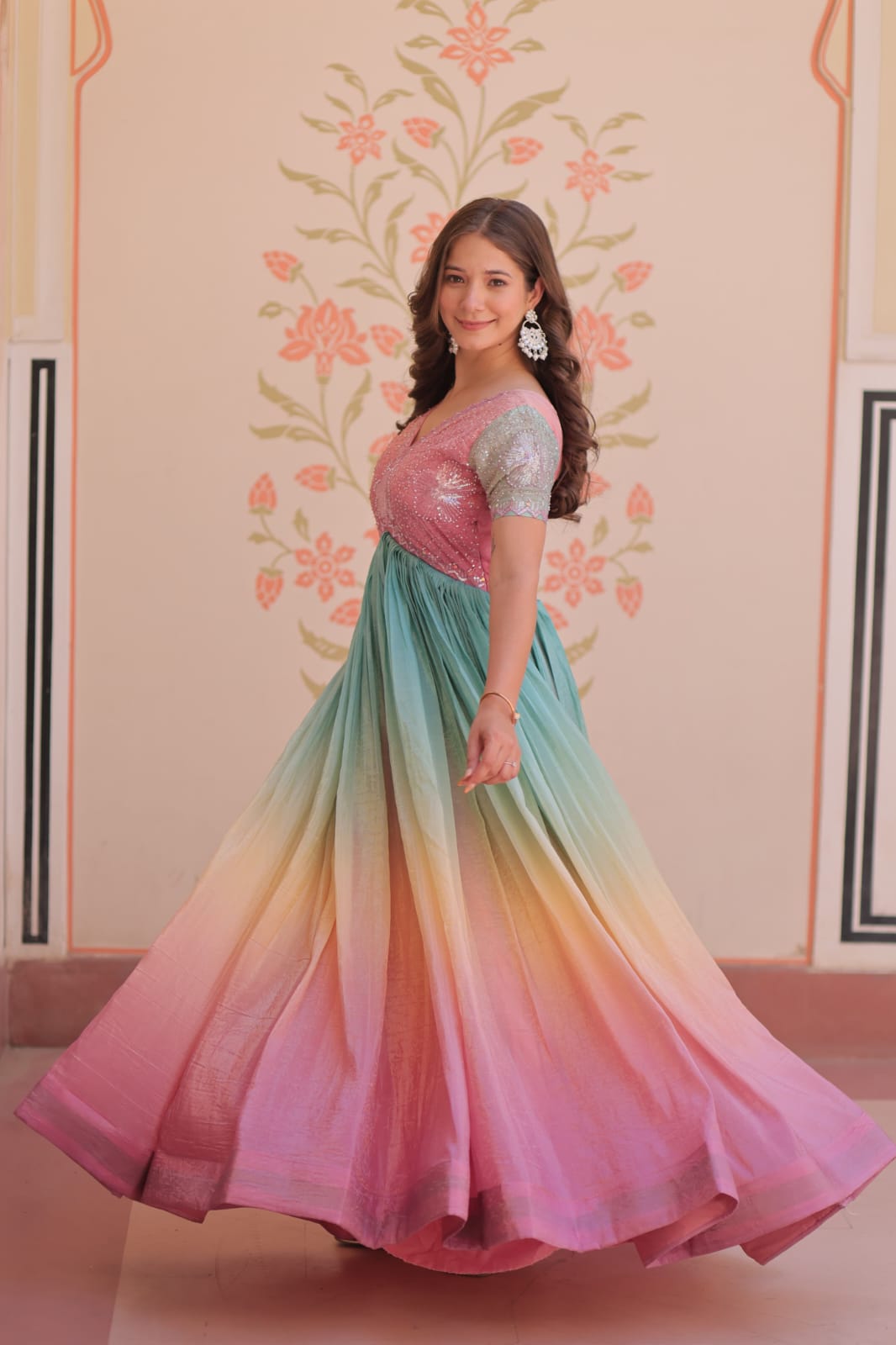 Premium Readymade Designer Embroidered Gown