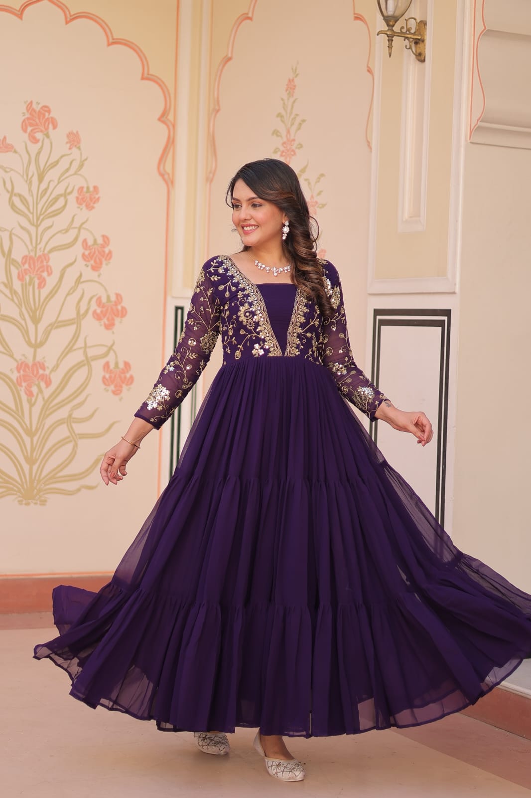 Premium Designer Readymade Embroidered Gown