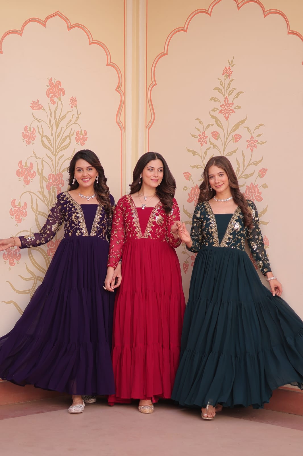 Premium Designer Readymade Embroidered Gown