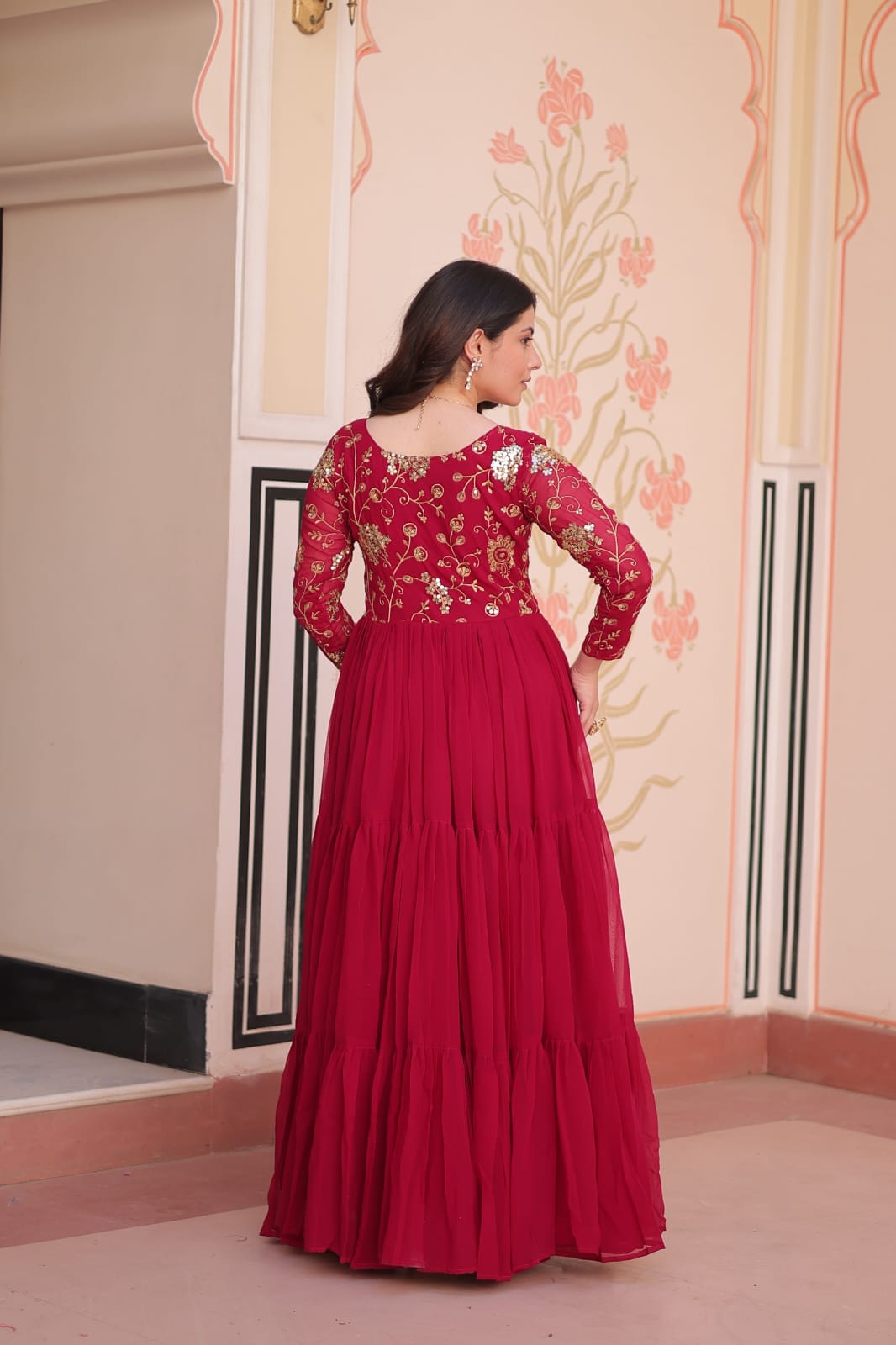 Premium Designer Readymade Embroidered Gown