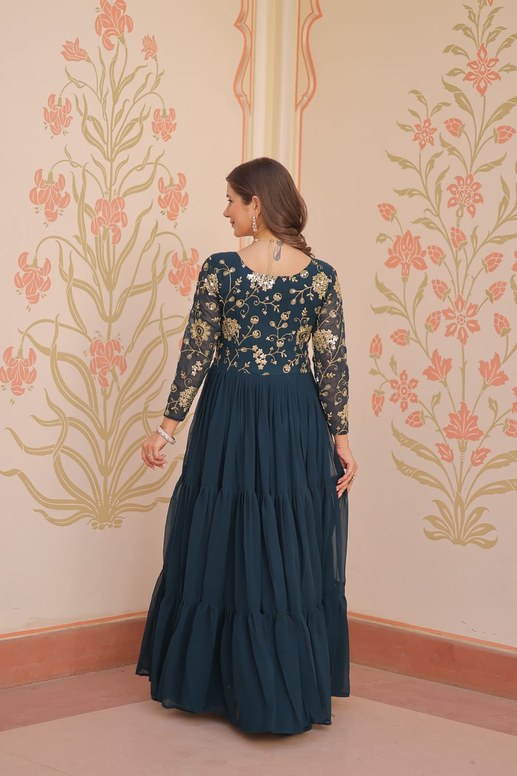 Premium Designer Readymade Embroidered Gown
