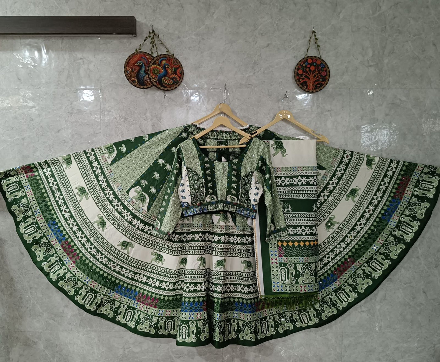Premium Sartin With Digital Print Figure Design Chaniya Choli