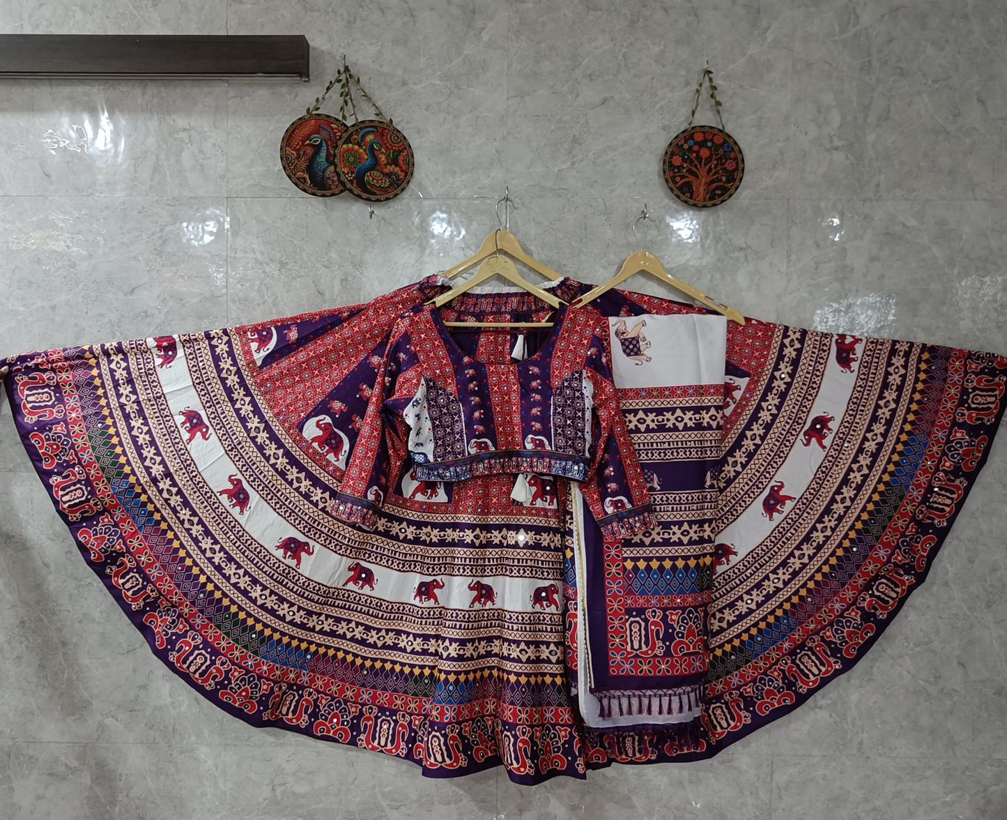 Premium Sartin With Digital Print Figure Design Chaniya Choli