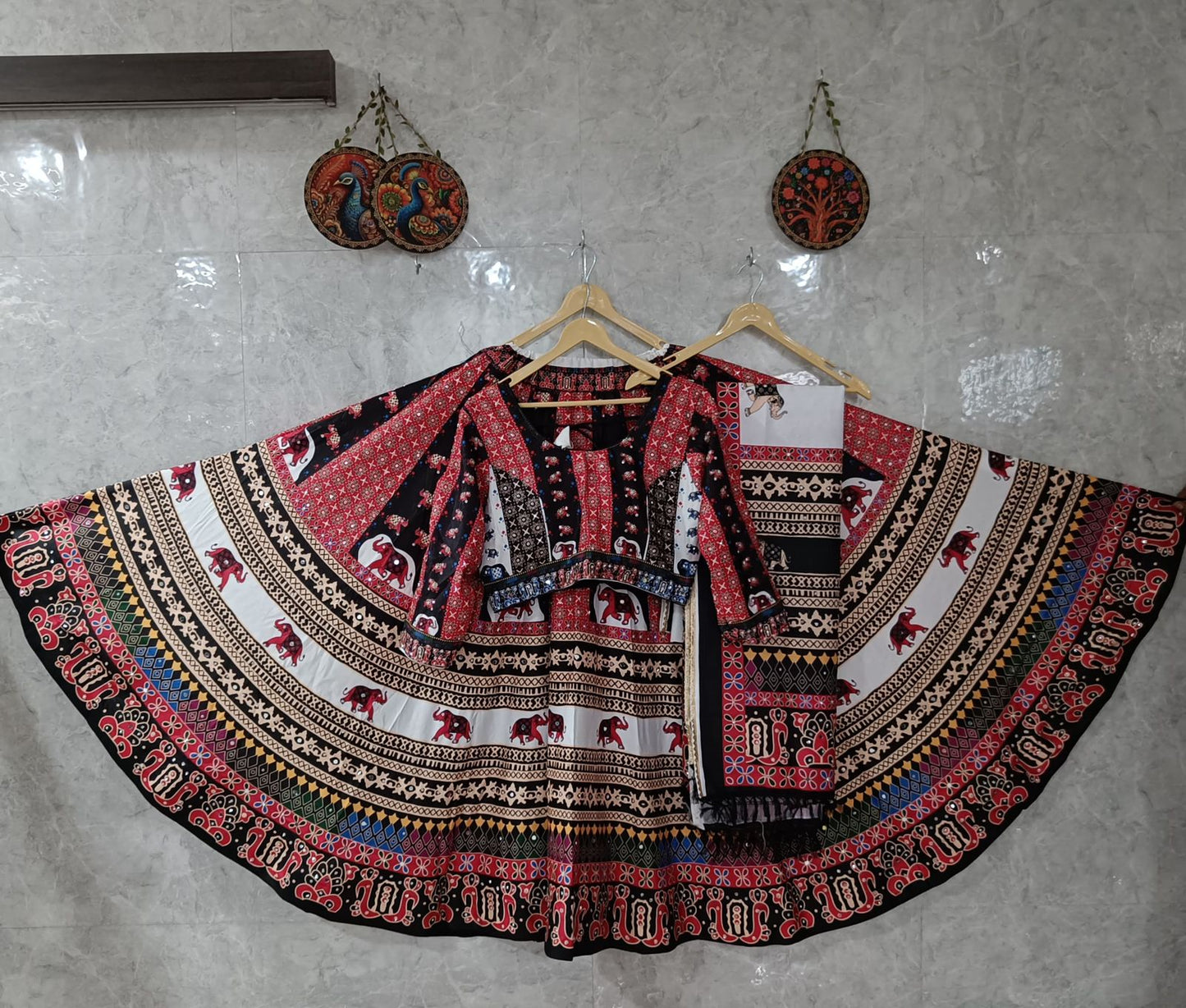 Premium Sartin With Digital Print Figure Design Chaniya Choli