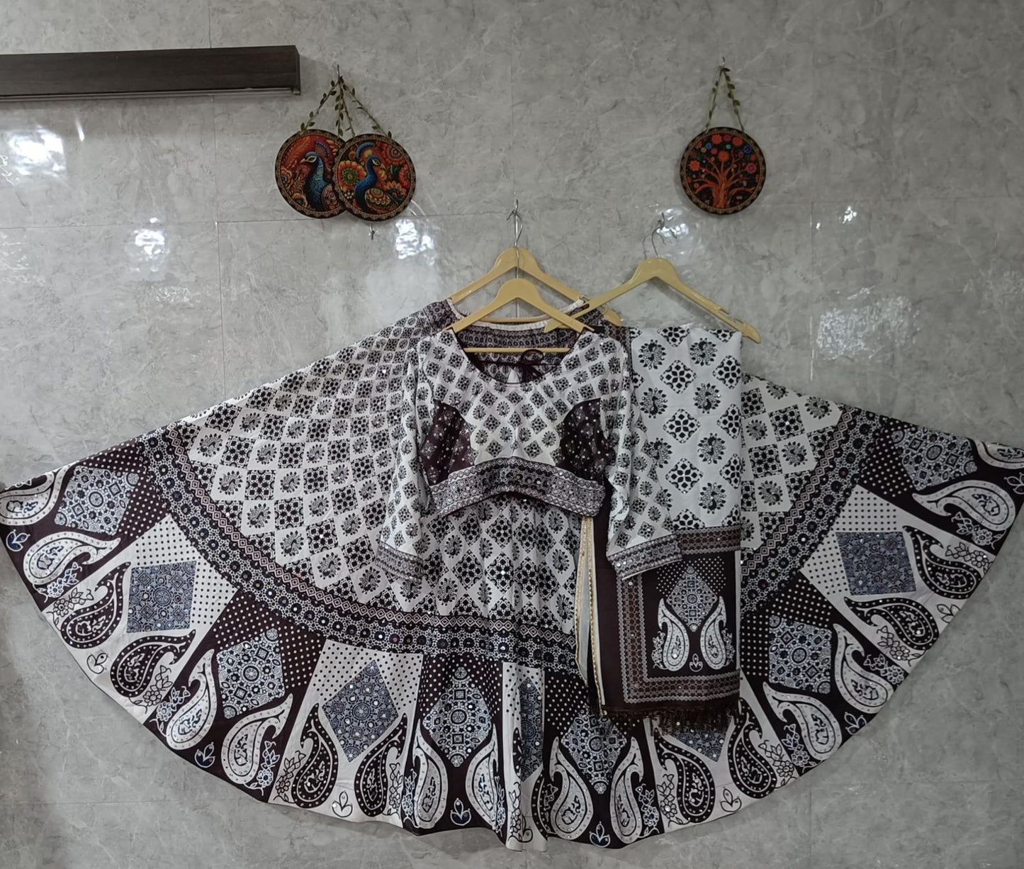 Premium Sartin With Digital Print Figure Design Chaniya Choli