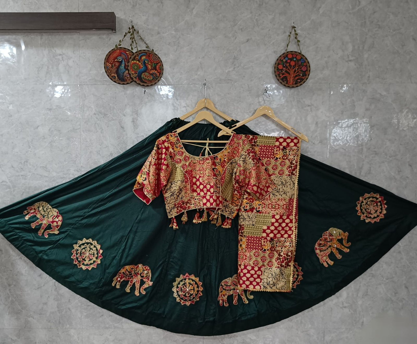 Heavy Rayon Ajrakh Printed Designer Chaniya Choli