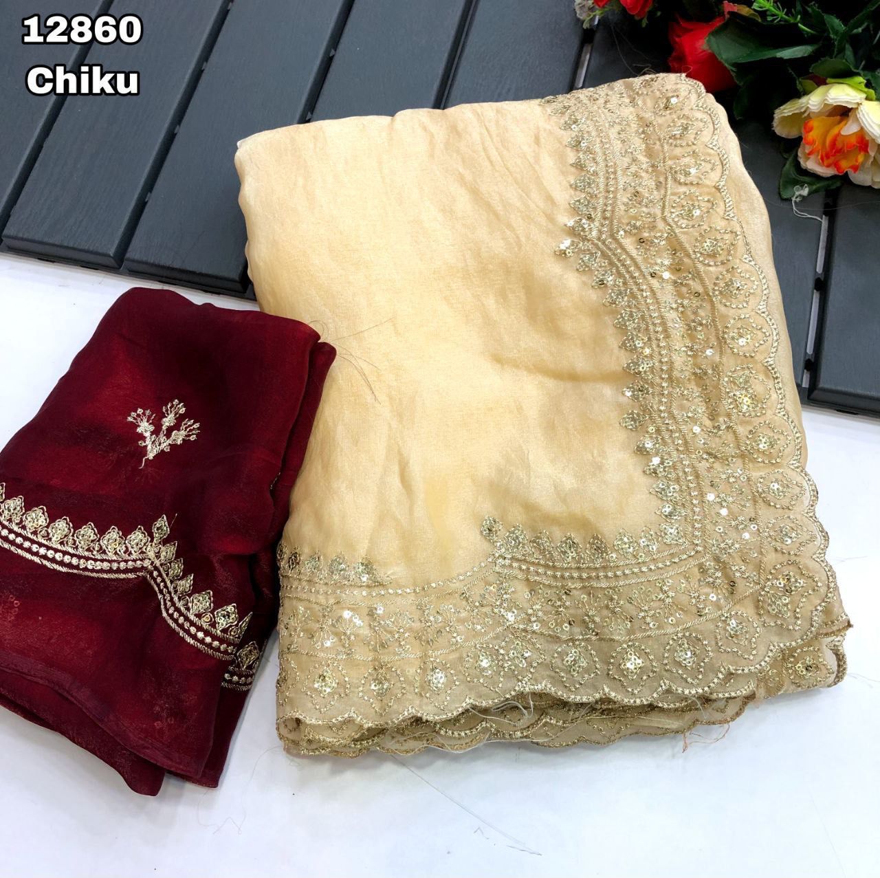 Soft & Smooth Space Silk Fendy Satin Saree