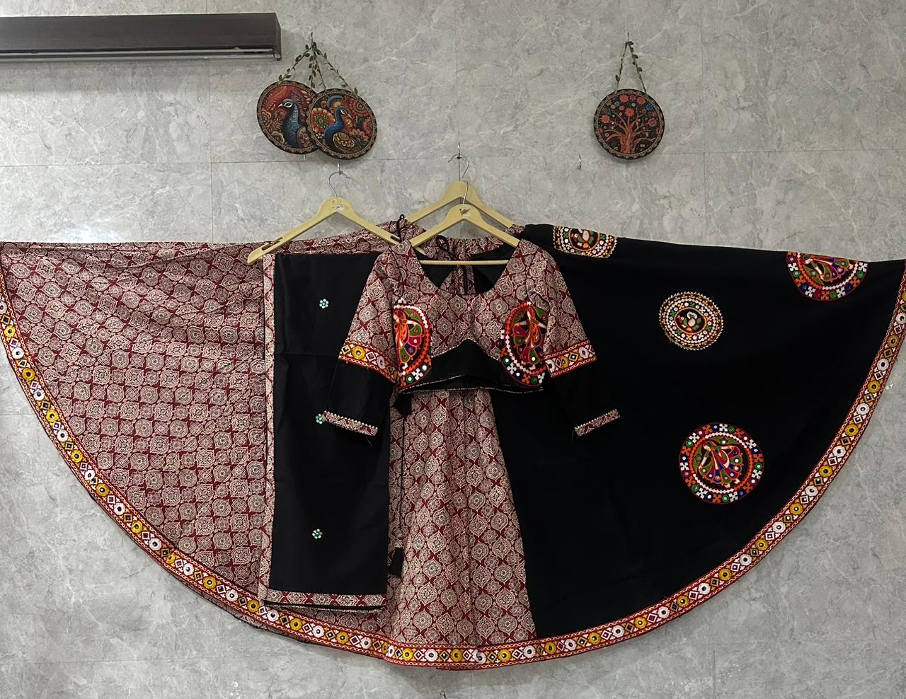 Premium Designer Ajrakh Cotton Heavy Chaniya Choli