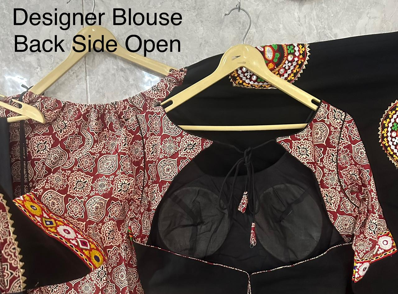 Premium Designer Ajrakh Cotton Heavy Chaniya Choli