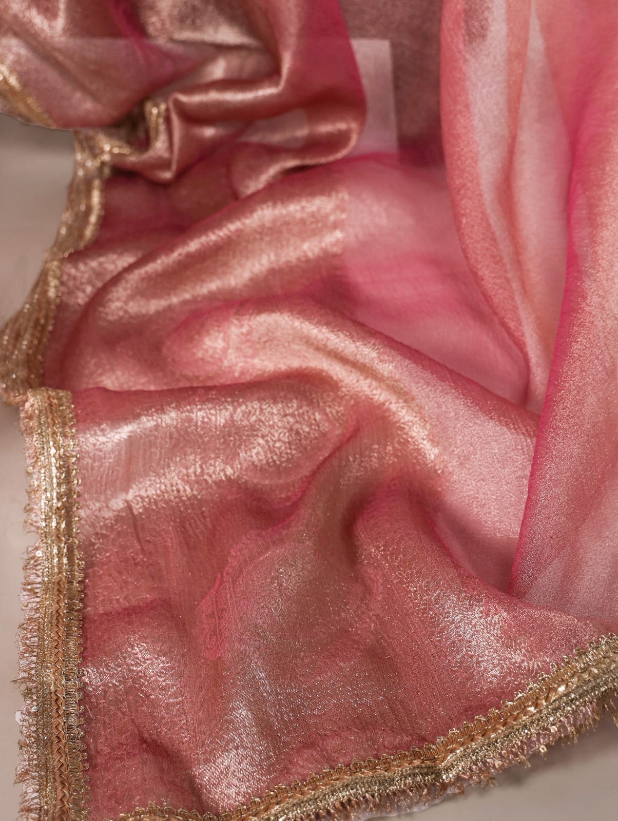 Tissue Shimmer Saree with Zari and Weaving