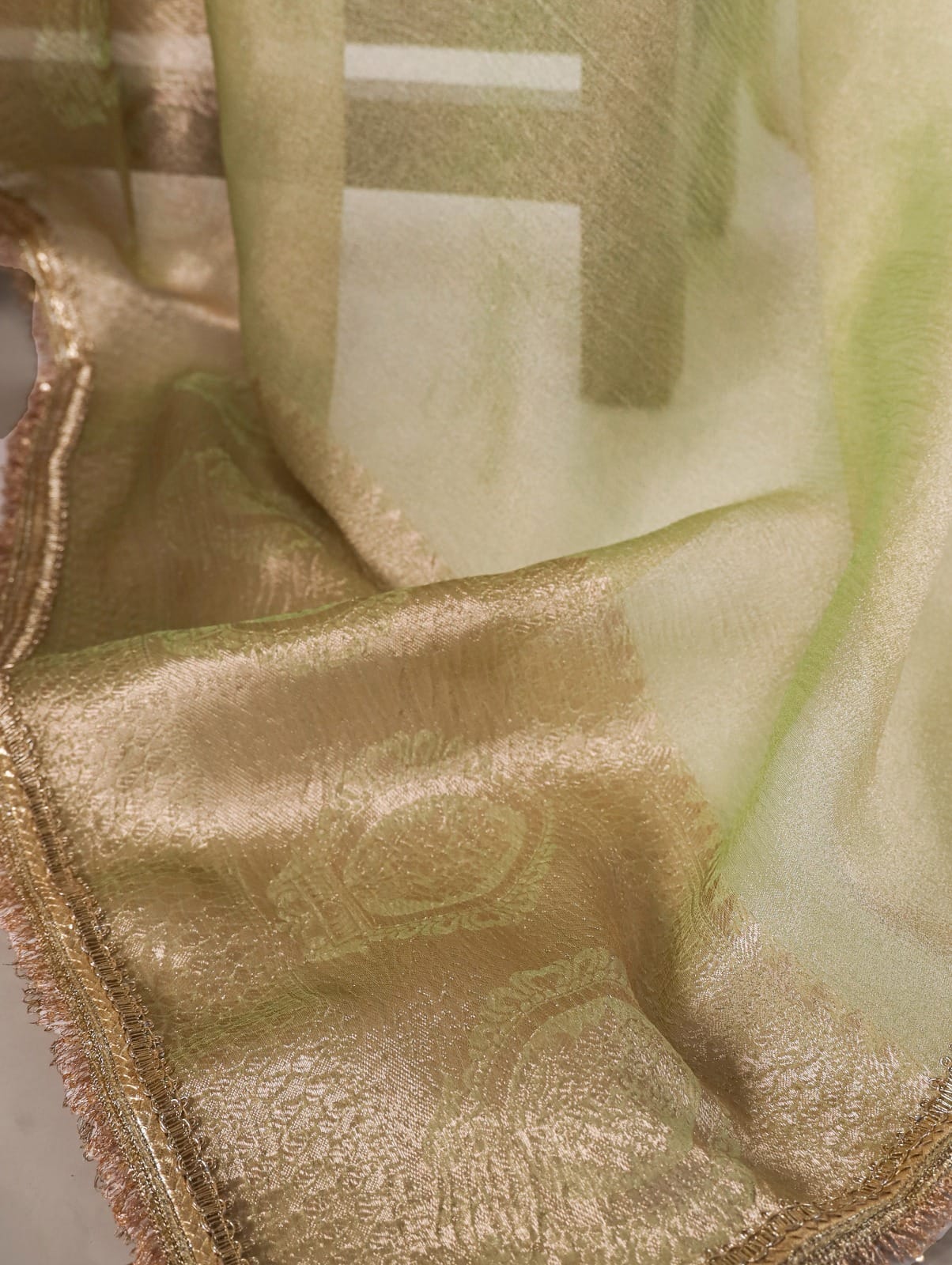 Tissue Shimmer Saree with Zari and Weaving