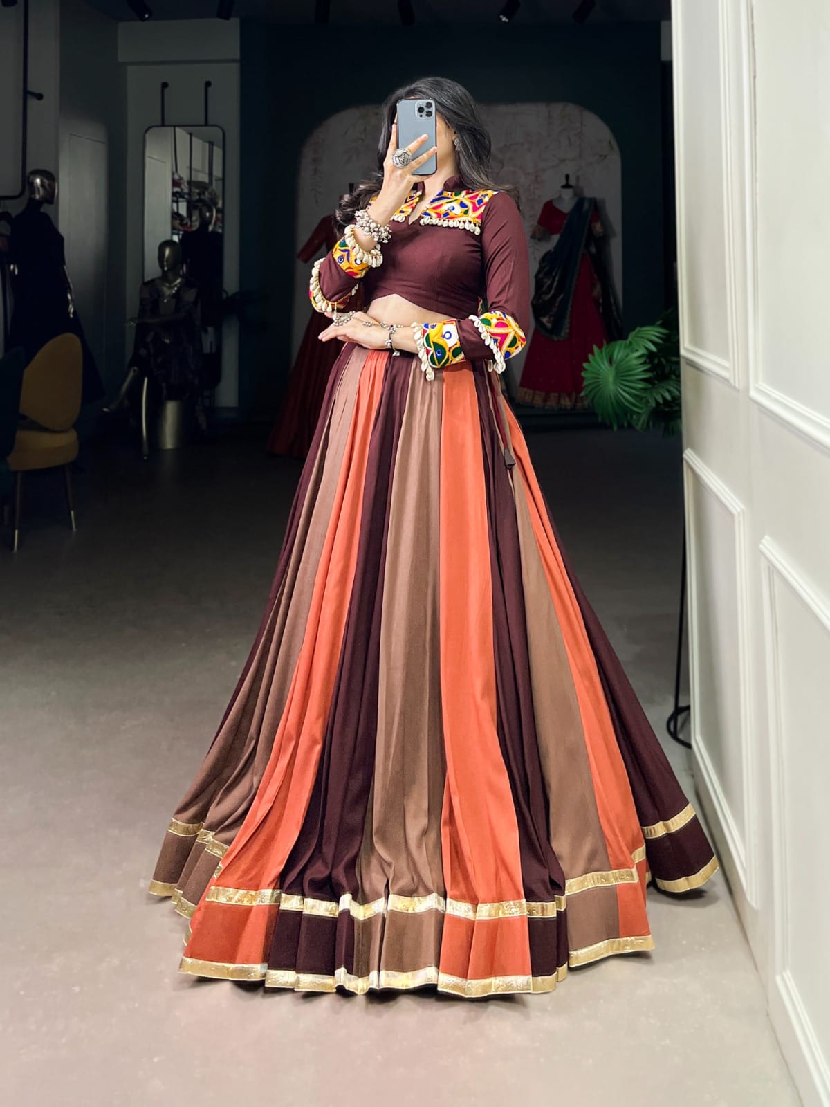 Navratri Special Pure Rayon Lehenga Set