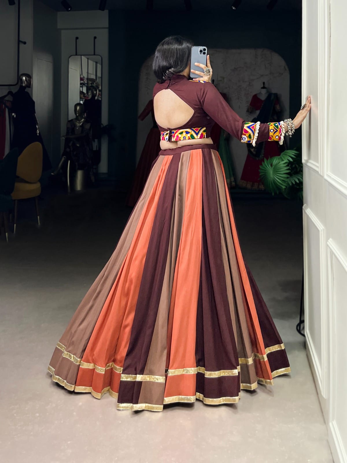 Navratri Special Pure Rayon Lehenga Set