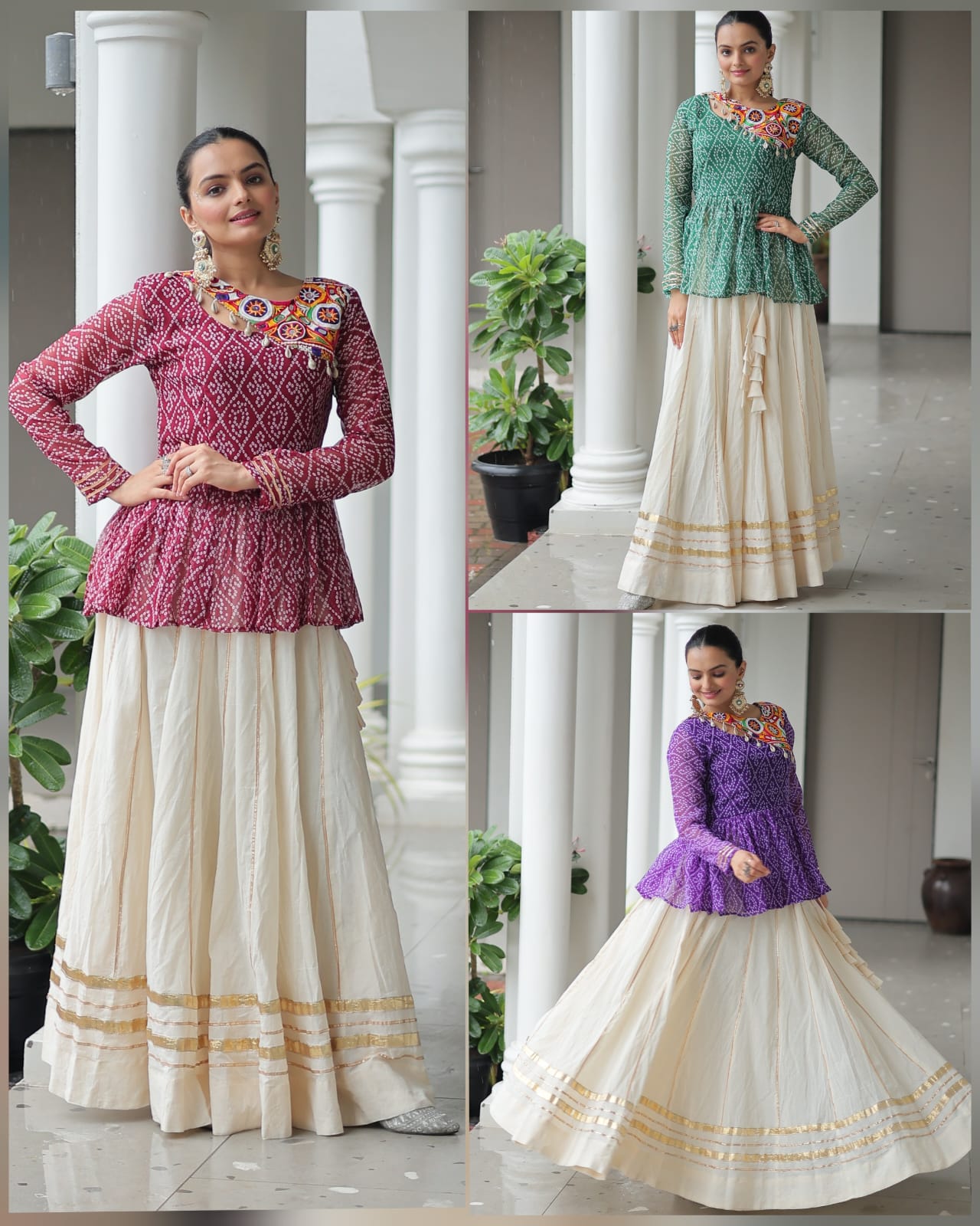 Navratri Special Kora Cotton Lehenga