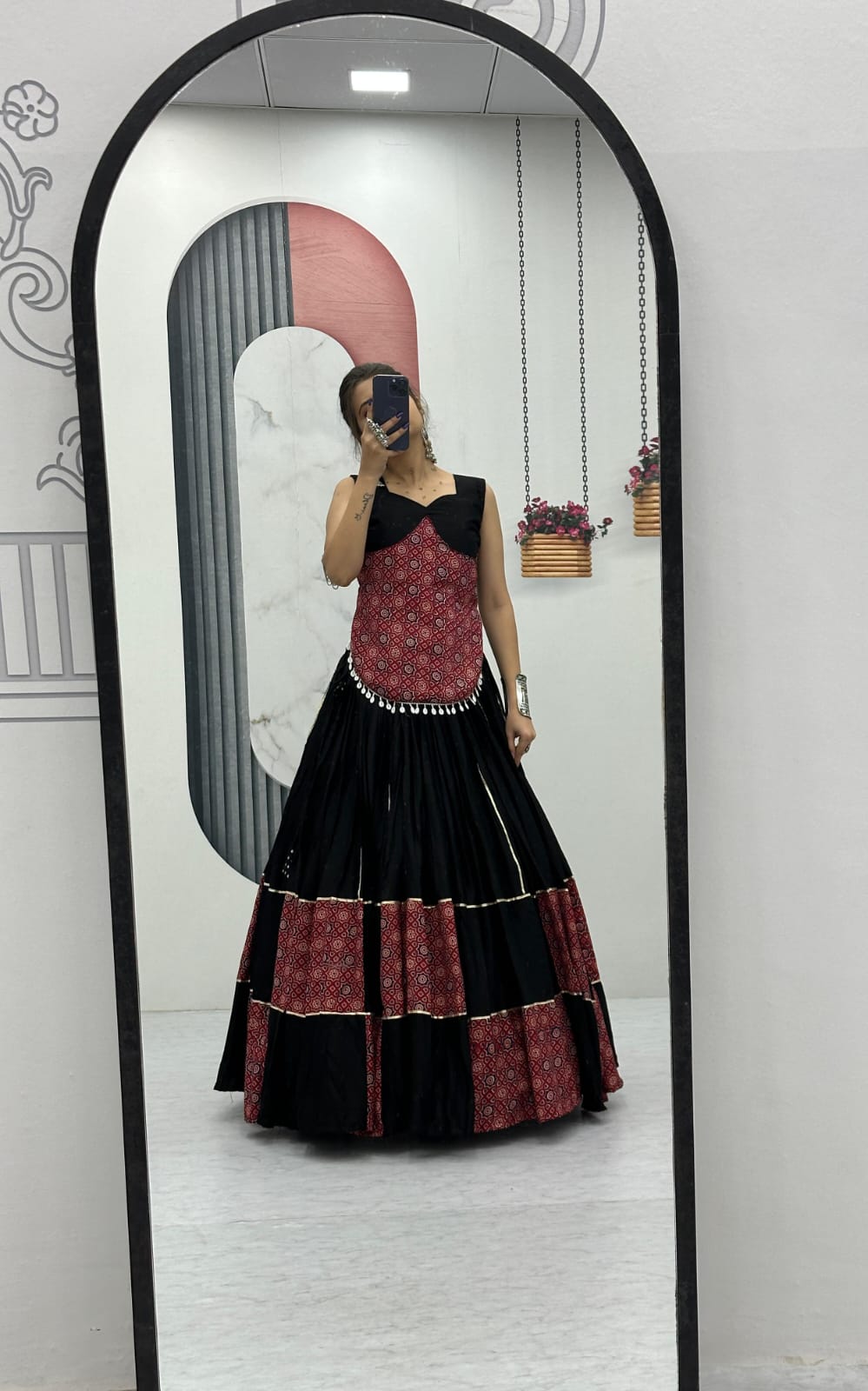 Navratri Special Premium Ajrakh Print Lehenga Choli