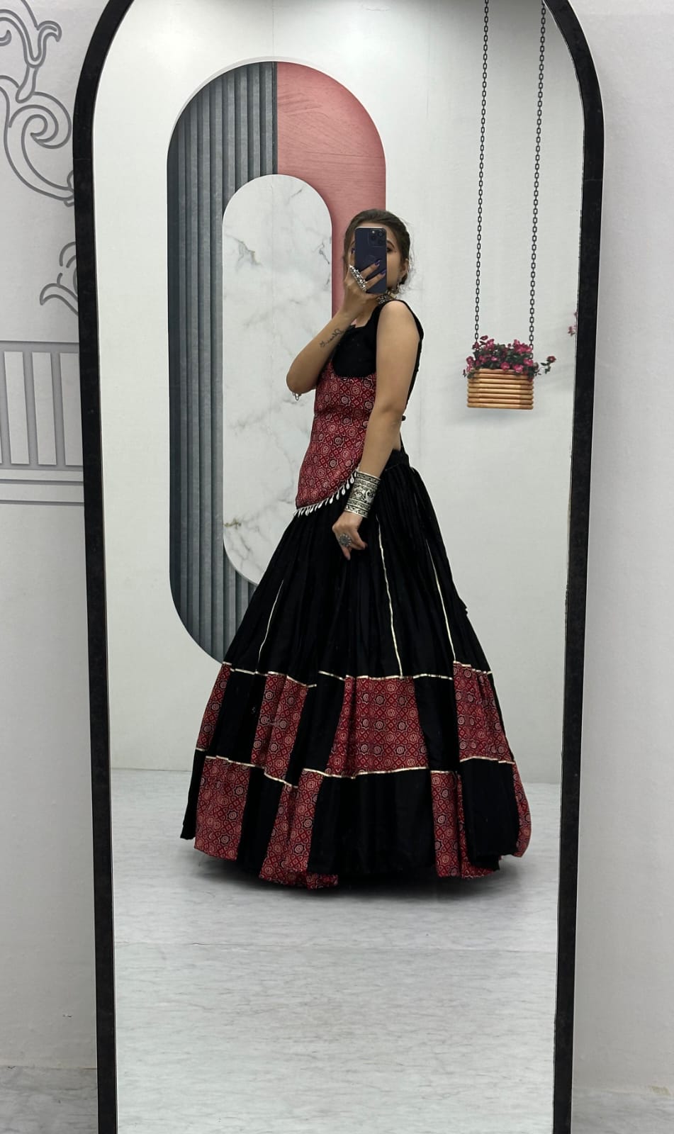 Navratri Special Premium Ajrakh Print Lehenga Choli