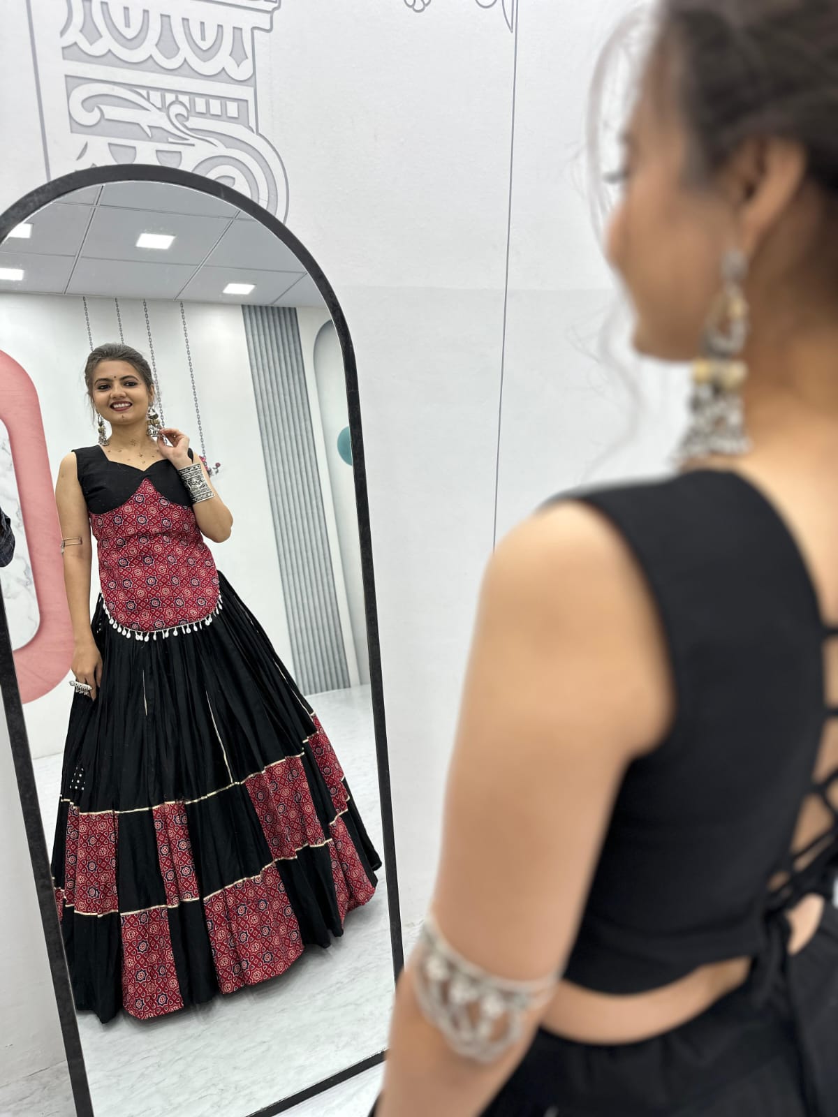 Navratri Special Premium Ajrakh Print Lehenga Choli