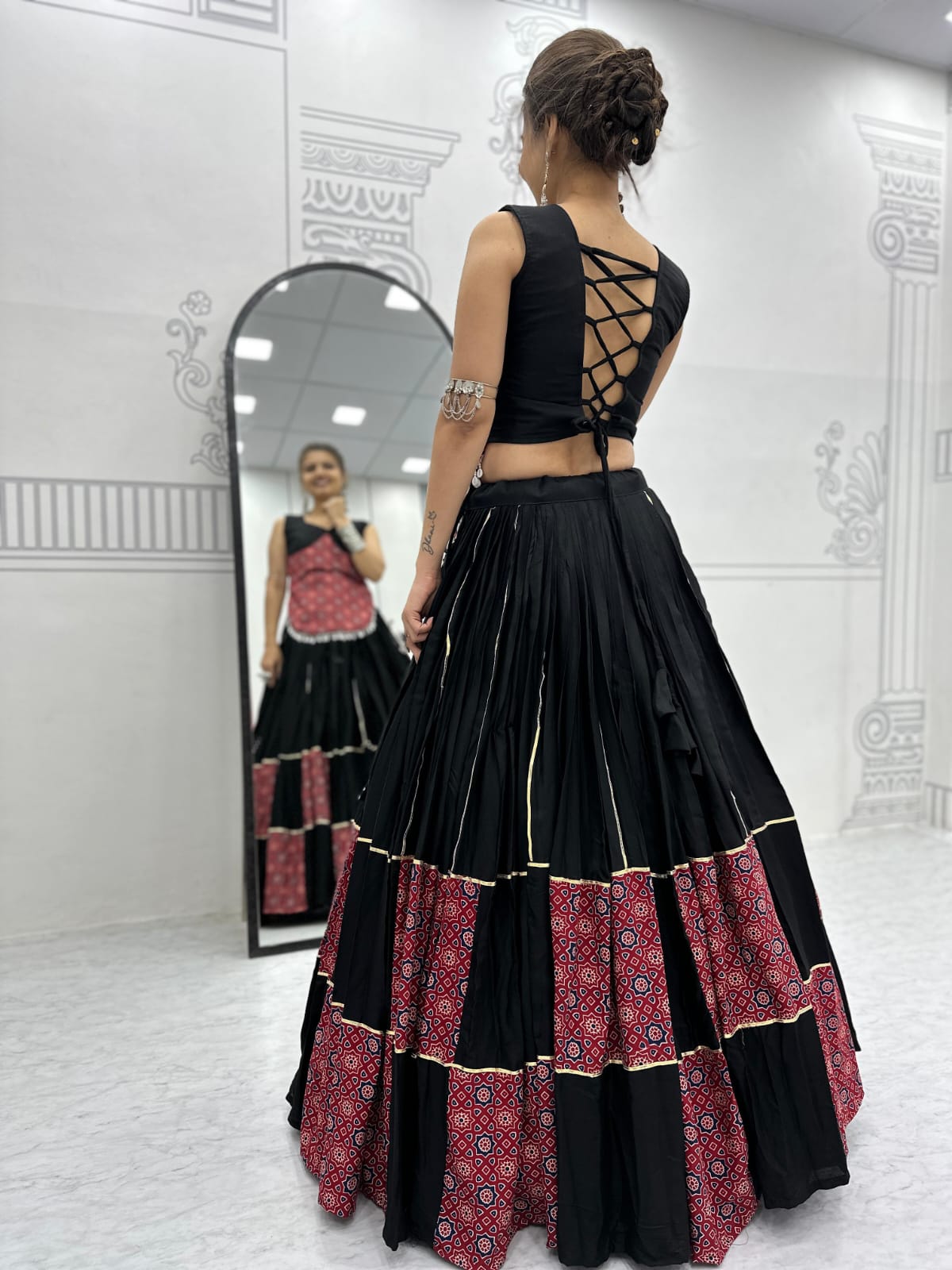Navratri Special Premium Ajrakh Print Lehenga Choli