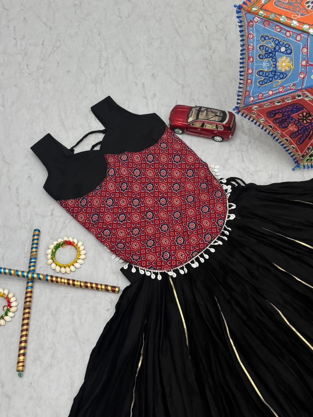 Navratri Special Premium Ajrakh Print Lehenga Choli