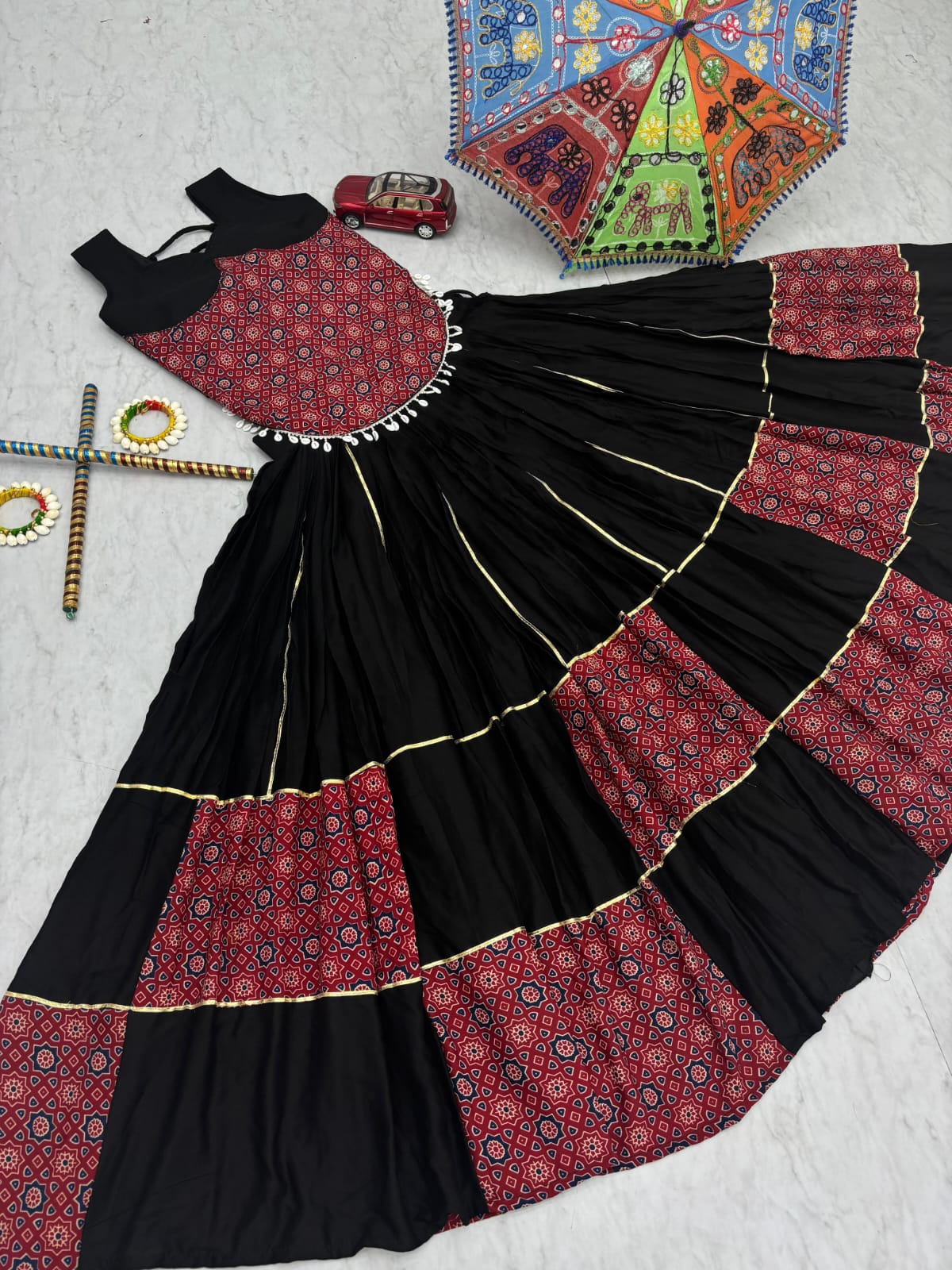 Navratri Special Premium Ajrakh Print Lehenga Choli