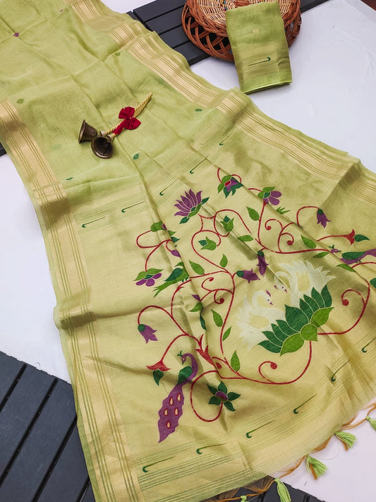 Muga Cotton Paithani – A Fresh Take on Traditional Elegance