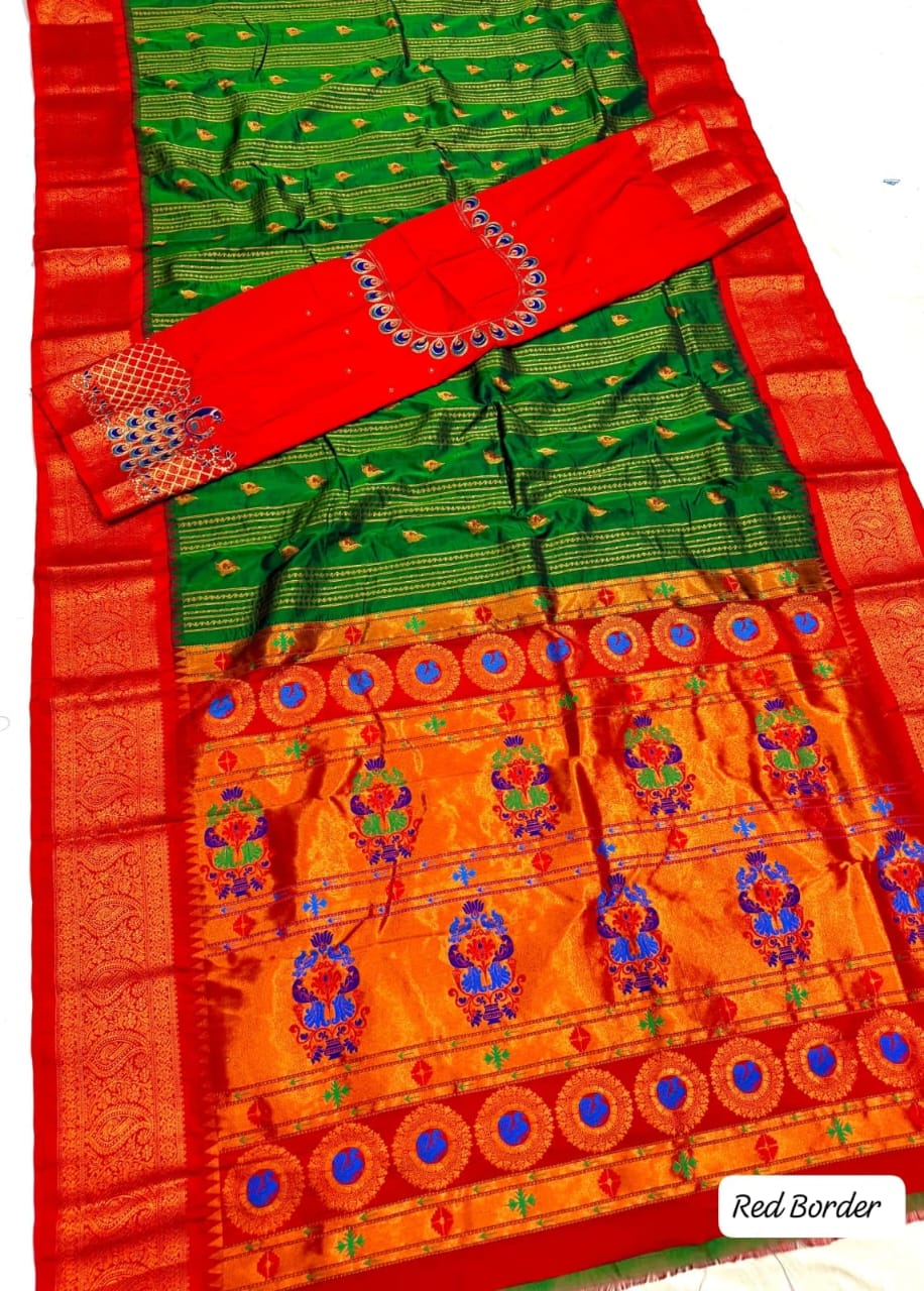 New Launching – Lining Kadiyal Paithani Saree