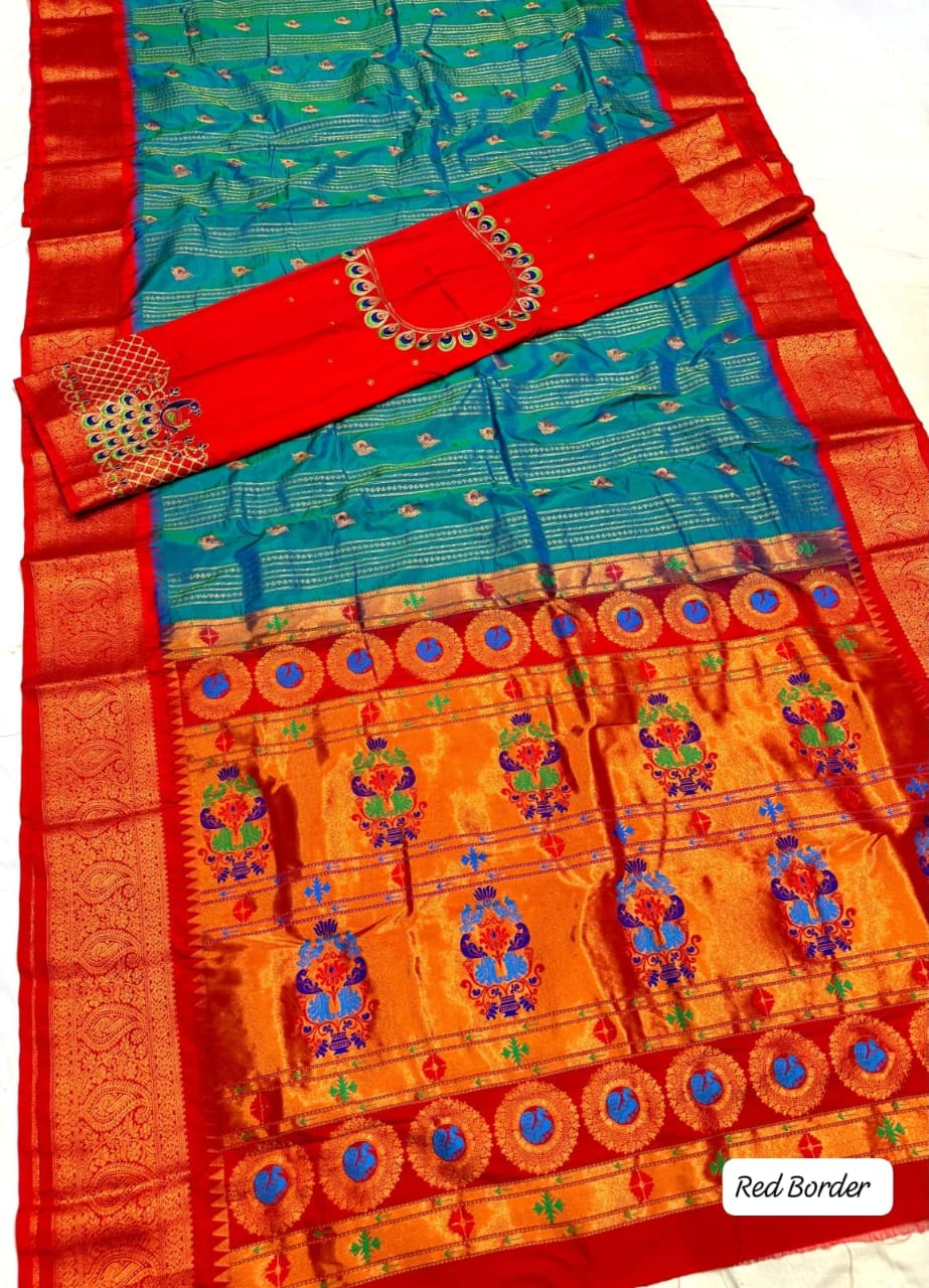 New Launching – Lining Kadiyal Paithani Saree