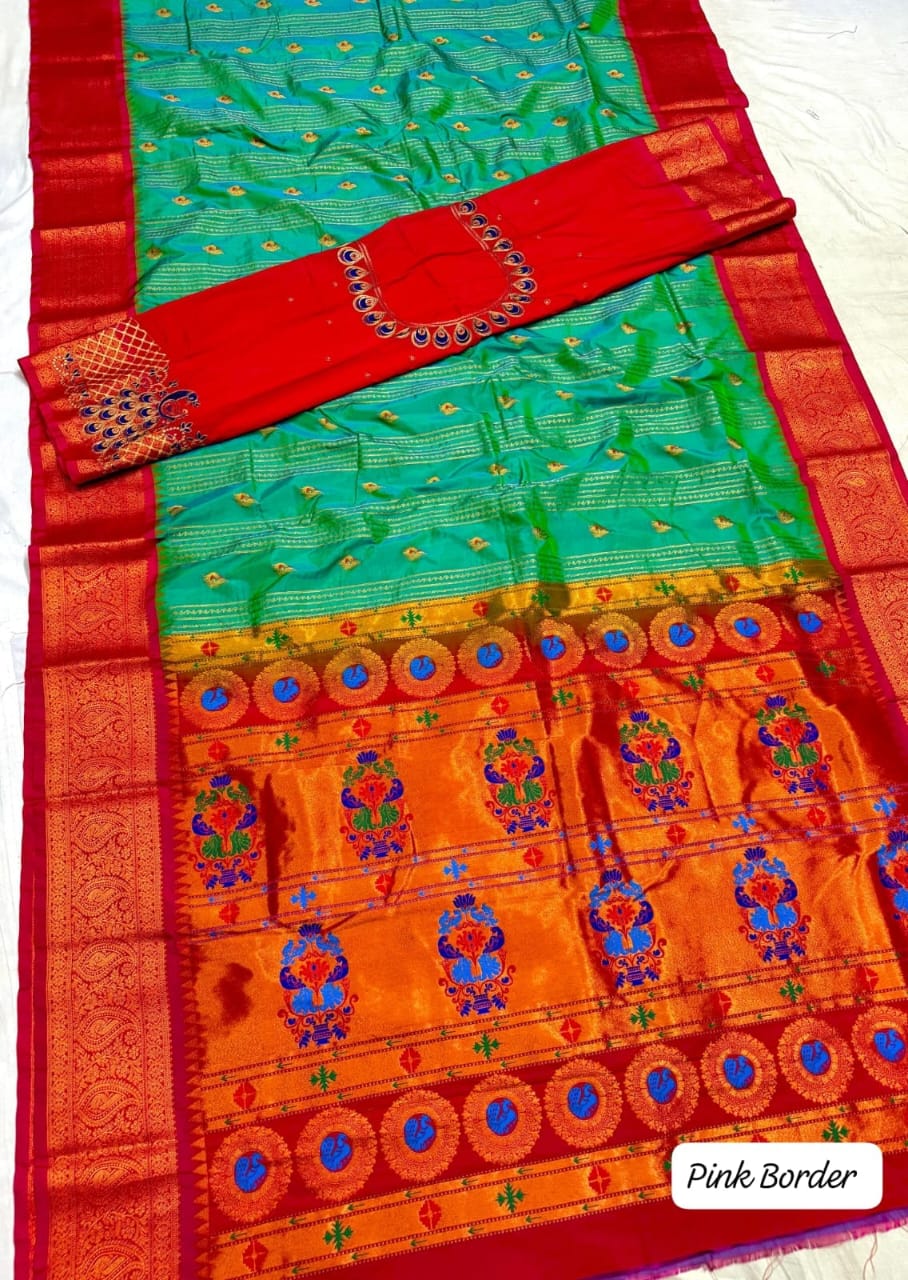 New Launching – Lining Kadiyal Paithani Saree