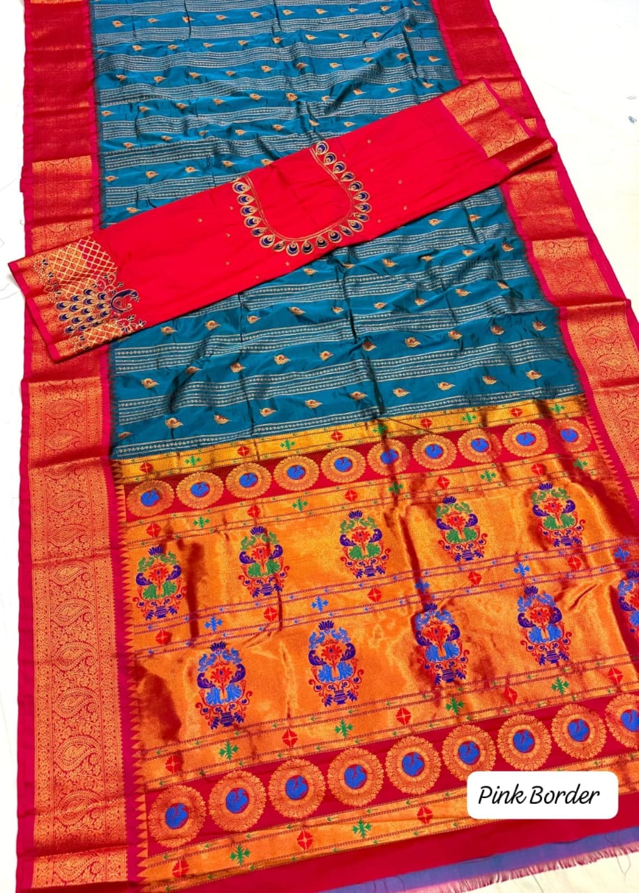 New Launching – Lining Kadiyal Paithani Saree