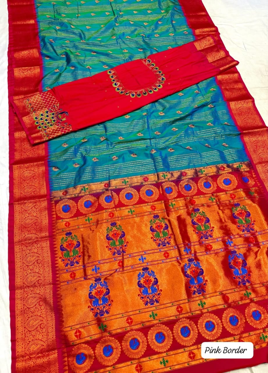 New Launching – Lining Kadiyal Paithani Saree